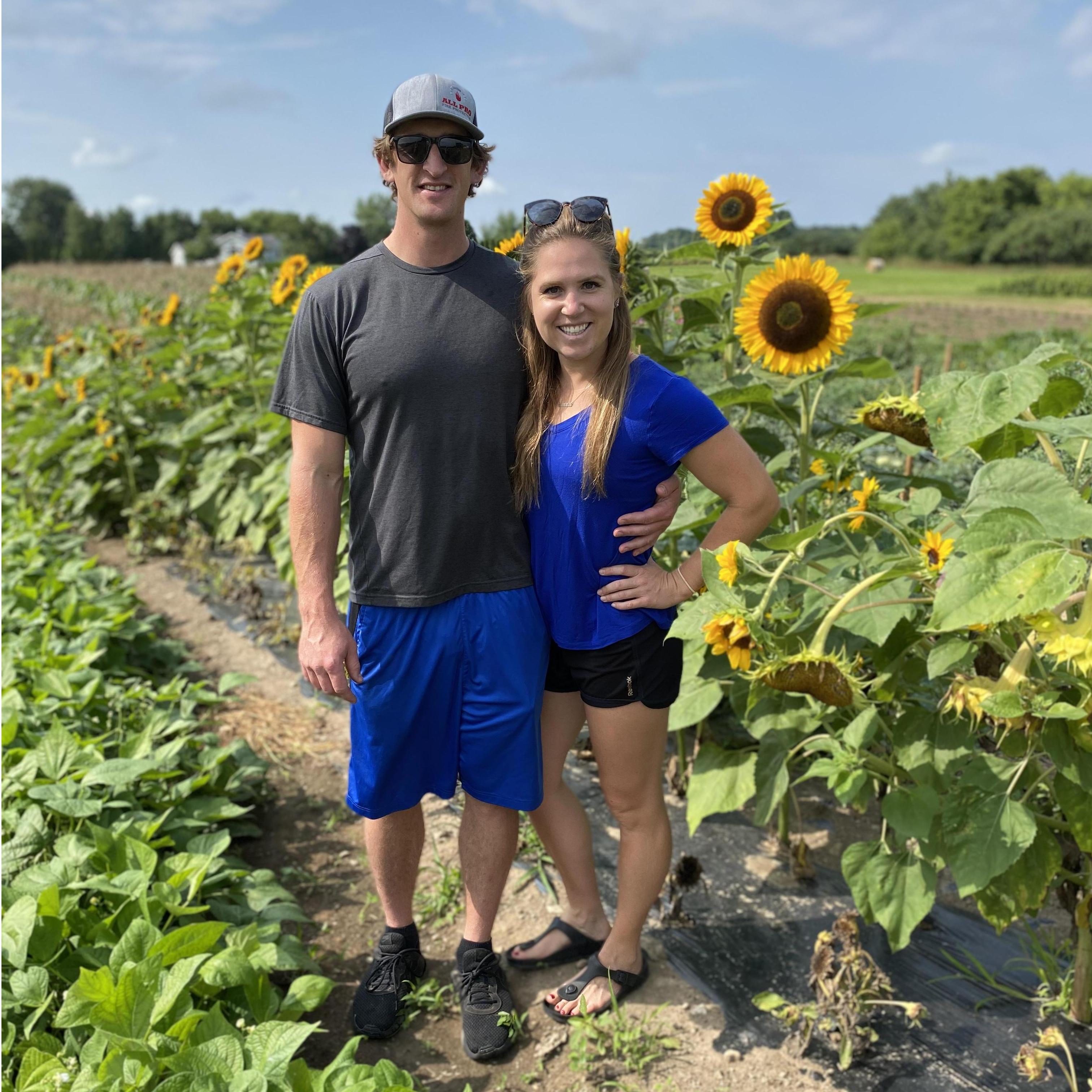Enjoying sunflowers in the East