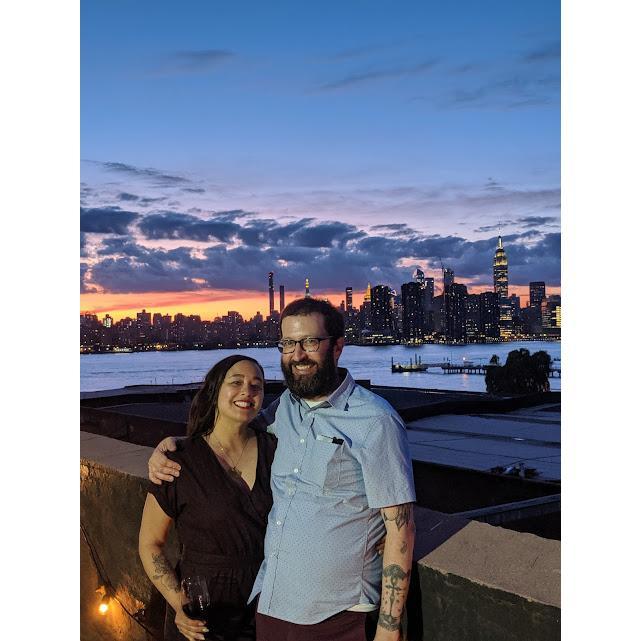 Jeff and Erin at a wedding in New York City, 2019