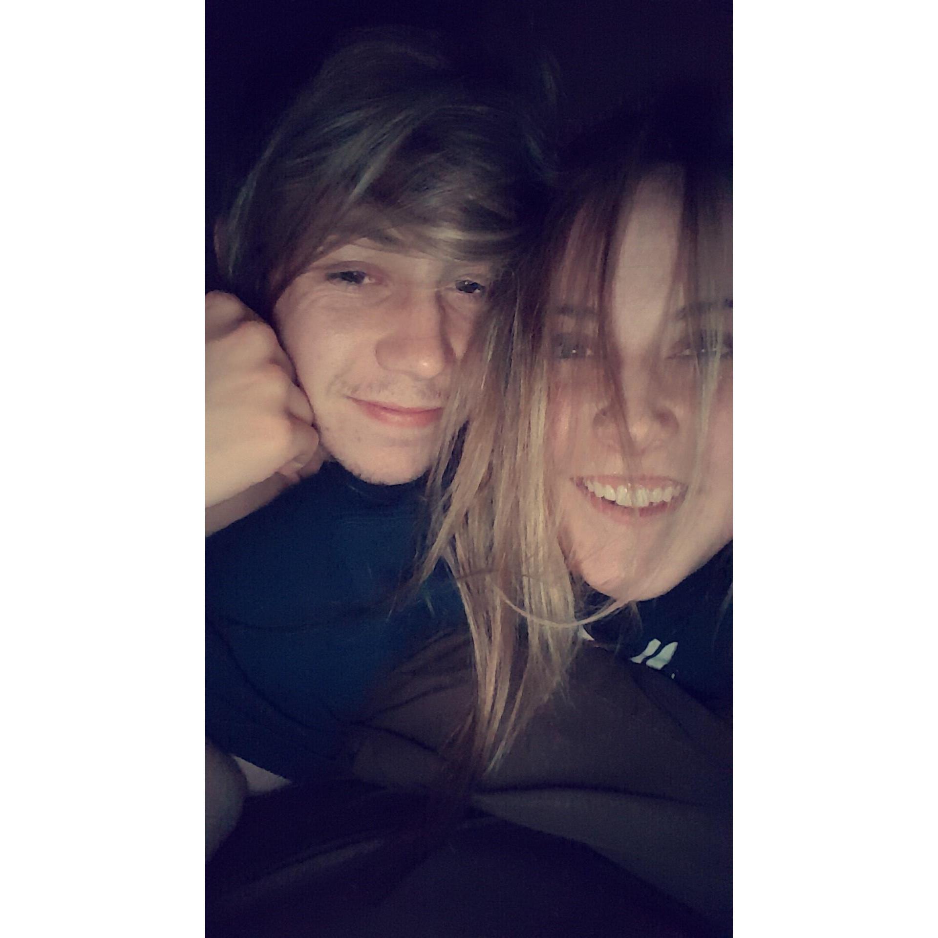 Goofing around with long hair selfies.
