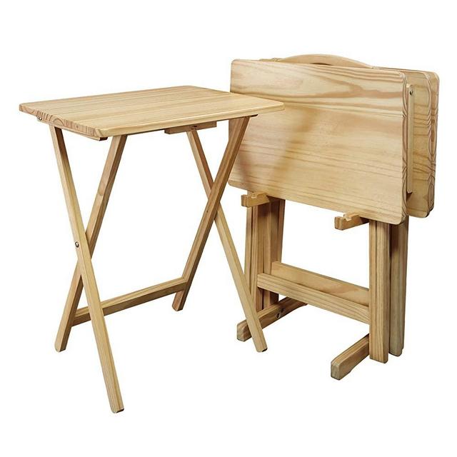 Casual Home 5pcs Tray Table Set, Natural (New)