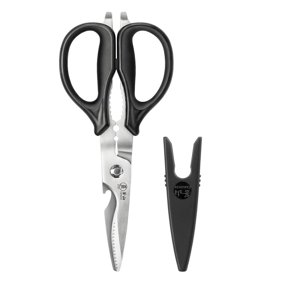 Cangshan 503343 9-inch Heavy-Duty Come-Apart Kitchen Shears with Guard
