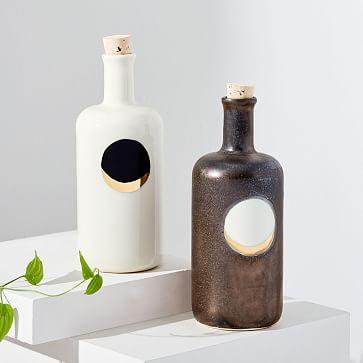 Honeycomb Studio Waxing Moon Bottle - White