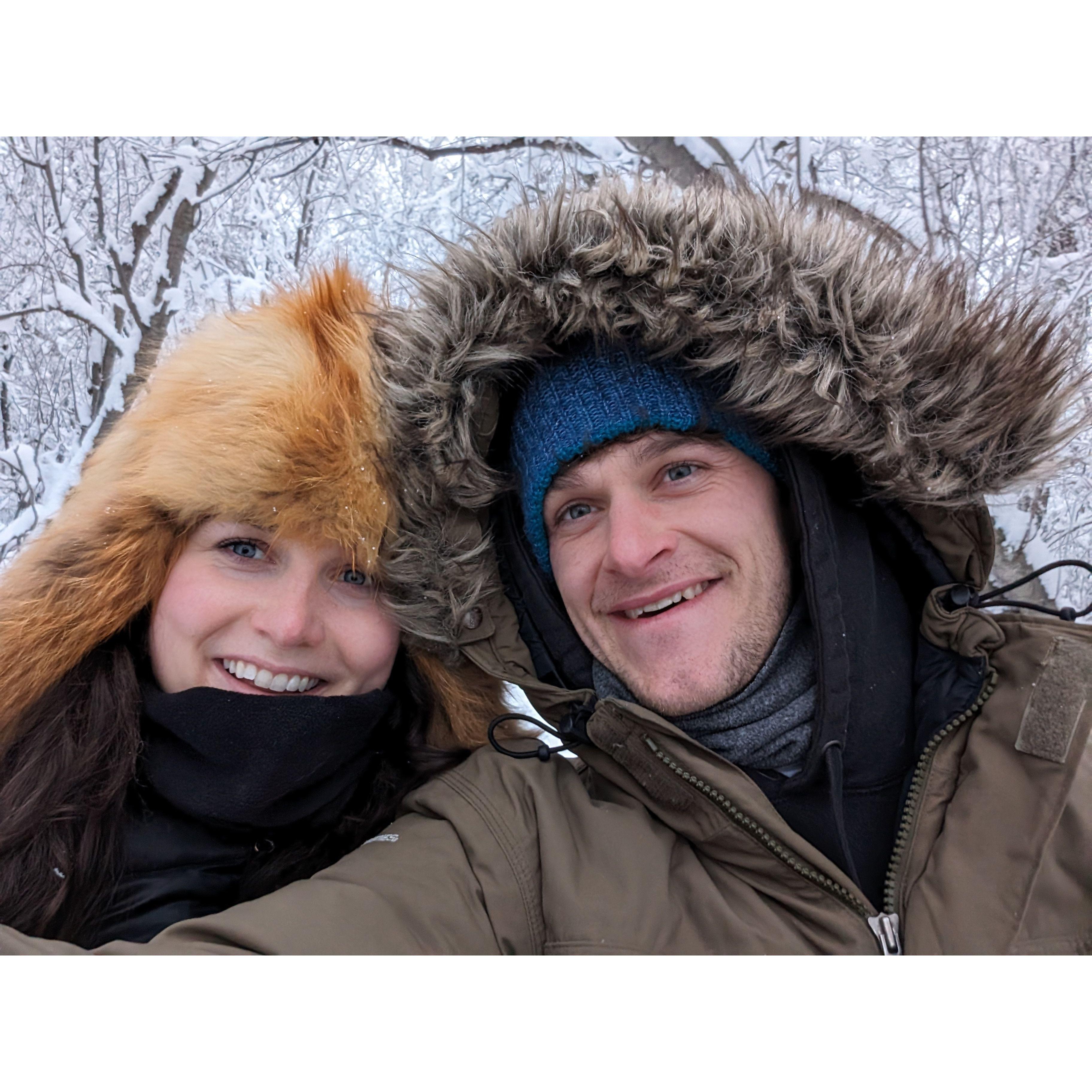 Bundled up for the sleigh ride