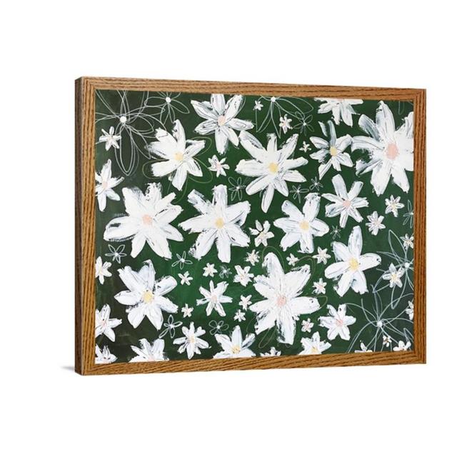 Daisy Art | 30 x 24 Canvas in Shaker Oak Frame