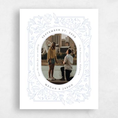 Blue Wedding Save the Date - Eze Arch