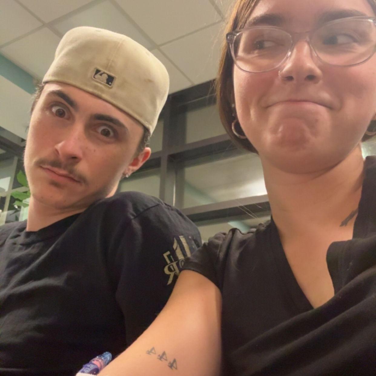 Ryan supporting Emma with her medical problems