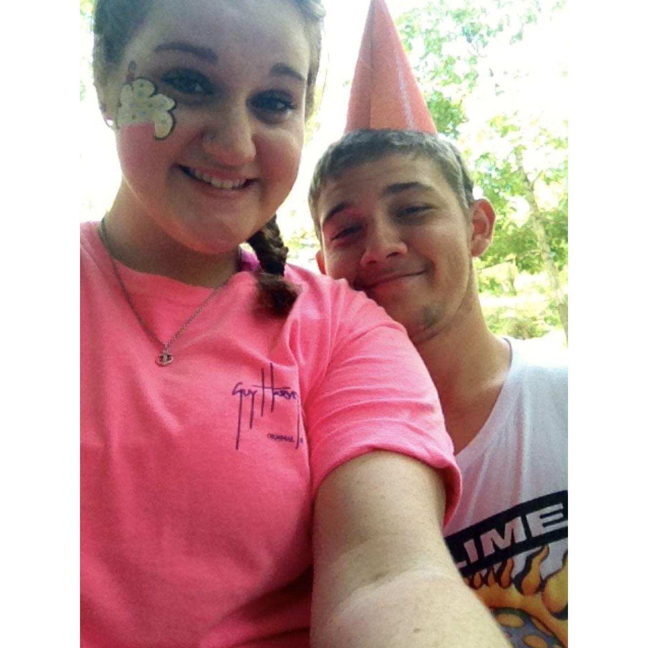 One of our first pictures together after we started dating