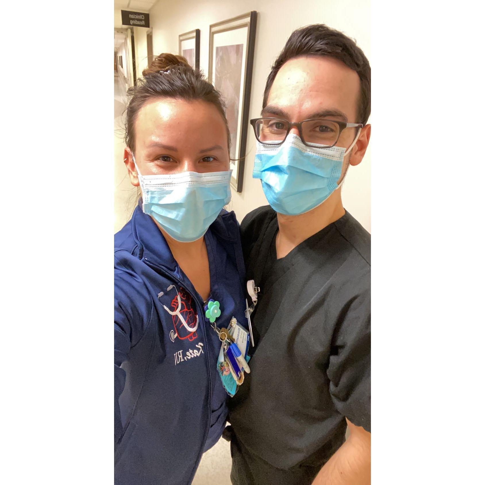 It's not often, but sometimes we are able to see each other at work! Royal Oak Beaumont 2020.