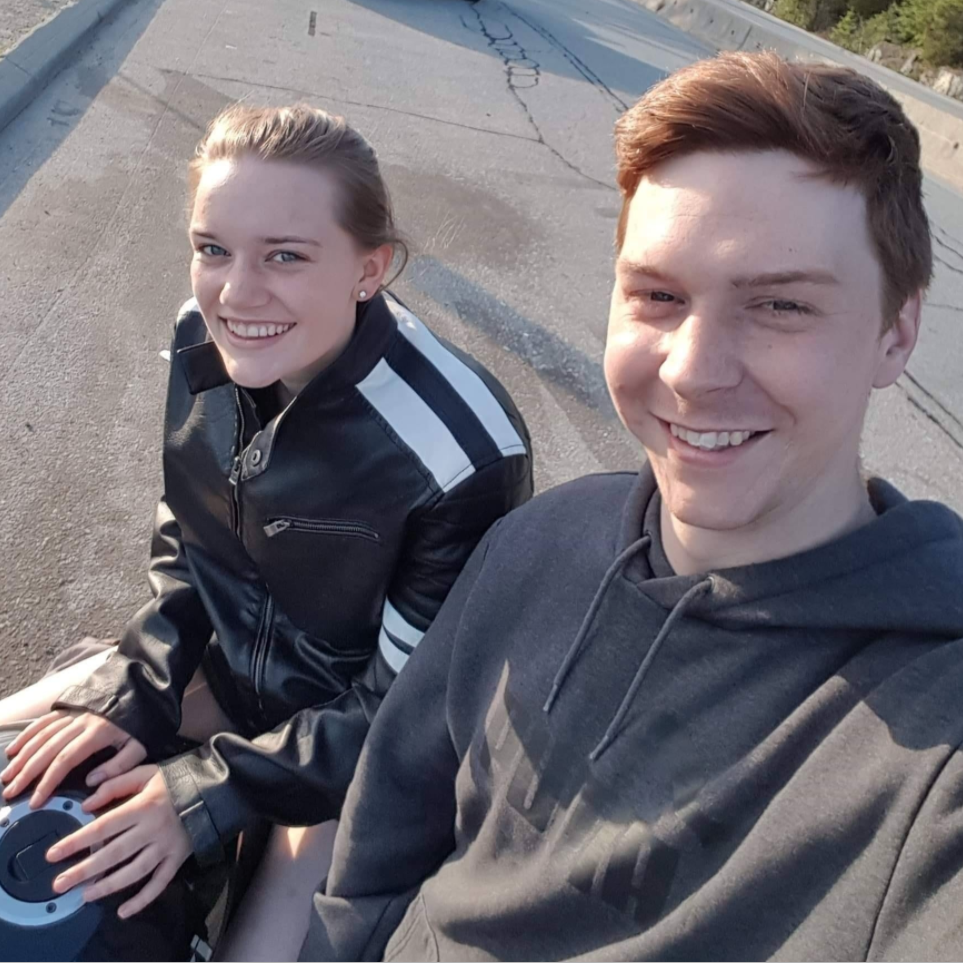 Months before we started dating on Norbi's bike