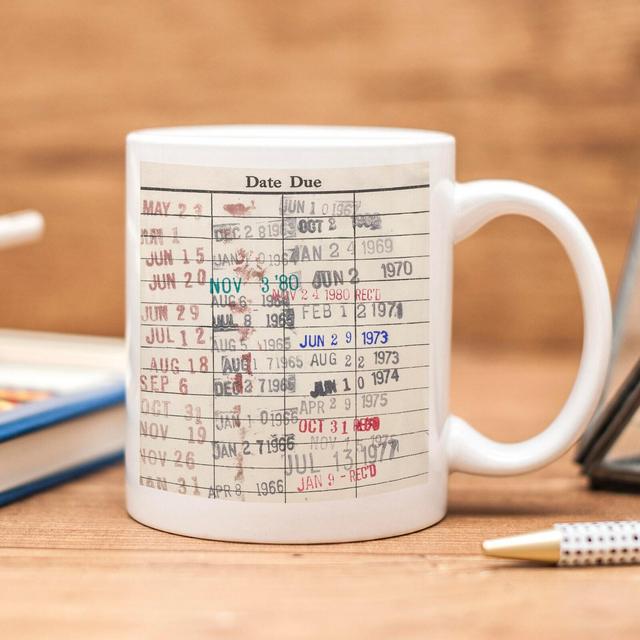 Library Card Coffee Mug - Book Club Gift - Coffee Tea Cup Christmas Gifts for Readers