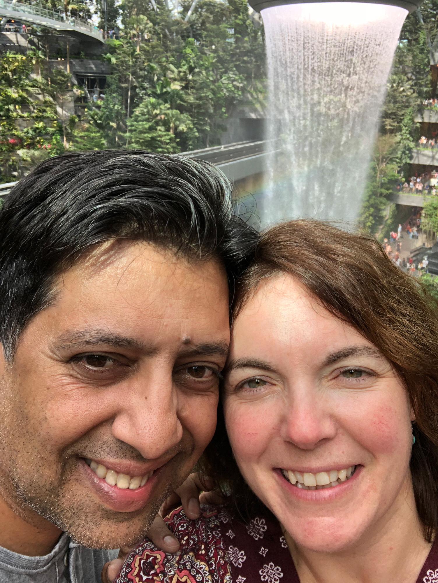 Indoor waterfall in Singapore 2019