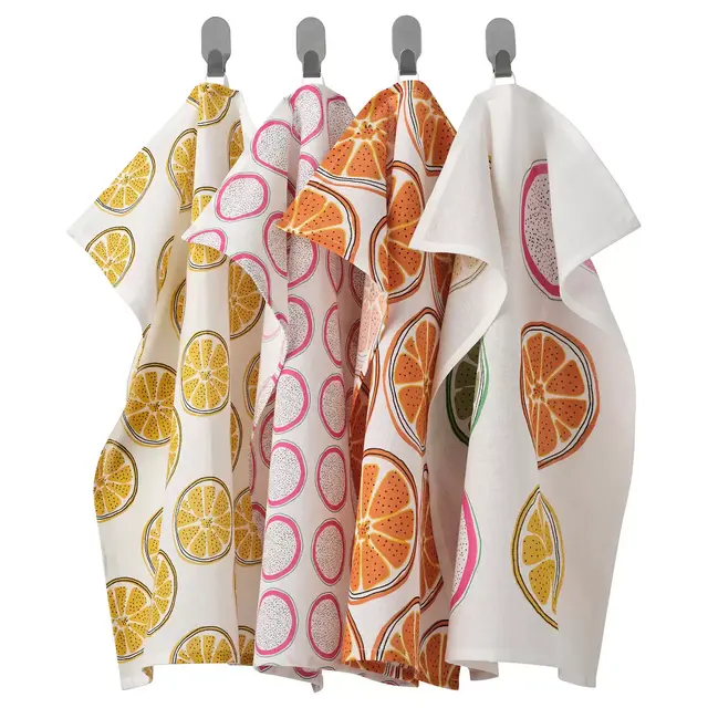 TORVFLYDish towel, patterned/orange18x24 "