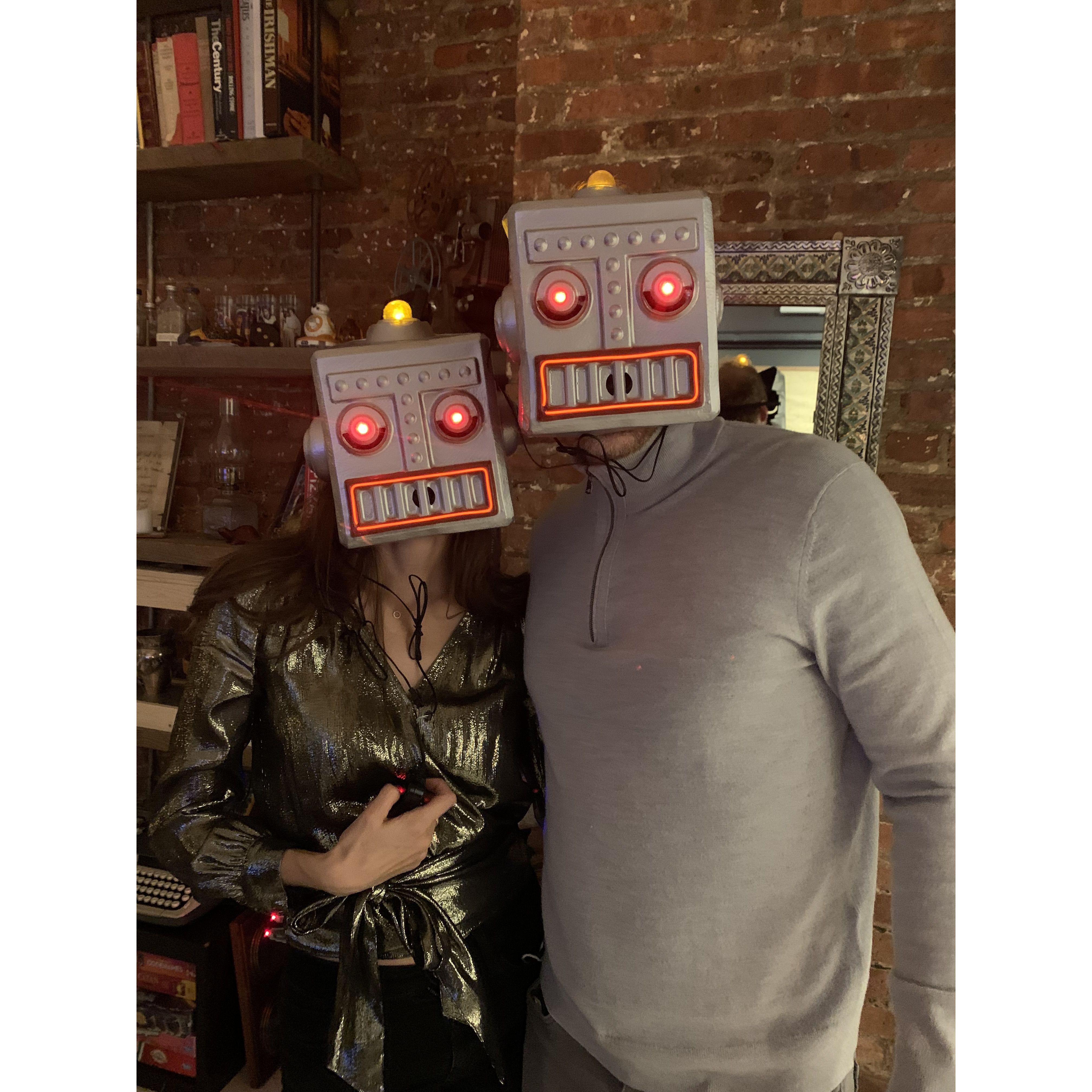 Our first Halloween together with our last minute costumes