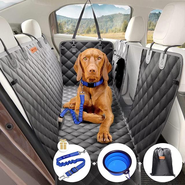 PETPROVED Dog Car Seat Cover for Back Seat Car Covers for Dogs Waterproof Dog Seat Covers for Cars Back Seat Cover for Dogs Convertible Protector Backseat Dog Cover for Car Rear Dog Hammock for Car