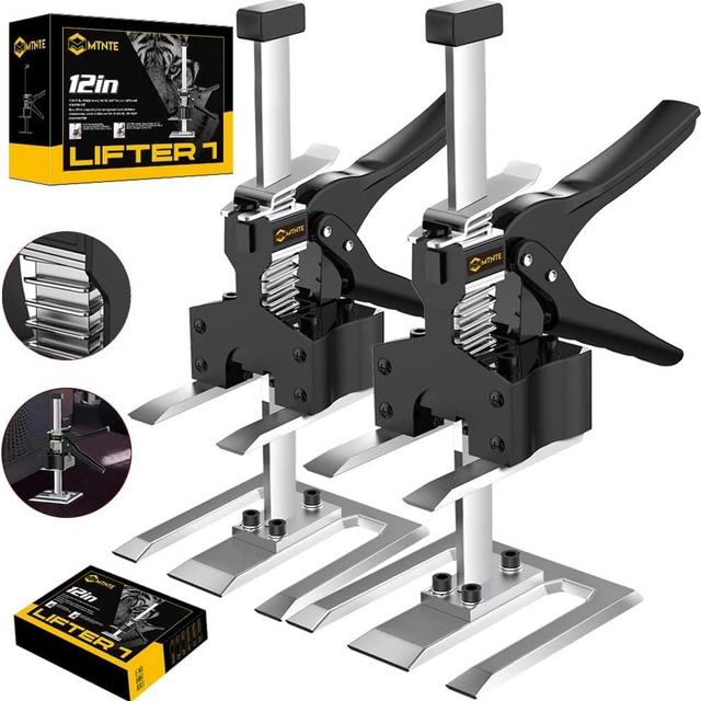 Mtnte Labor Saving Handle 12 In Lever Arm Lifter Drywall Lift for Wall Tile Locator, Multi-Function Height Adjustment Lifting Device,Door Panel.Cabinet Jack Board Lifter Weight 330lb, lift range 6.7in