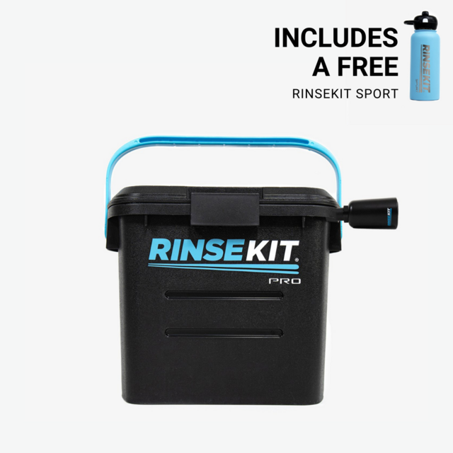 RinseKit PRO + Auto Nozzle + FREE Blue Sport Bottle Bundle