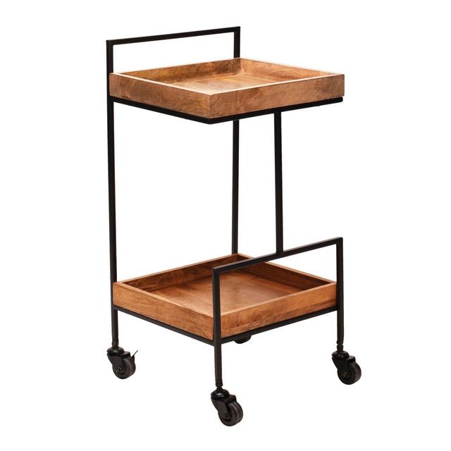 O&O by Olivia & Oliver™ 2-Tier Bar Cart in Black