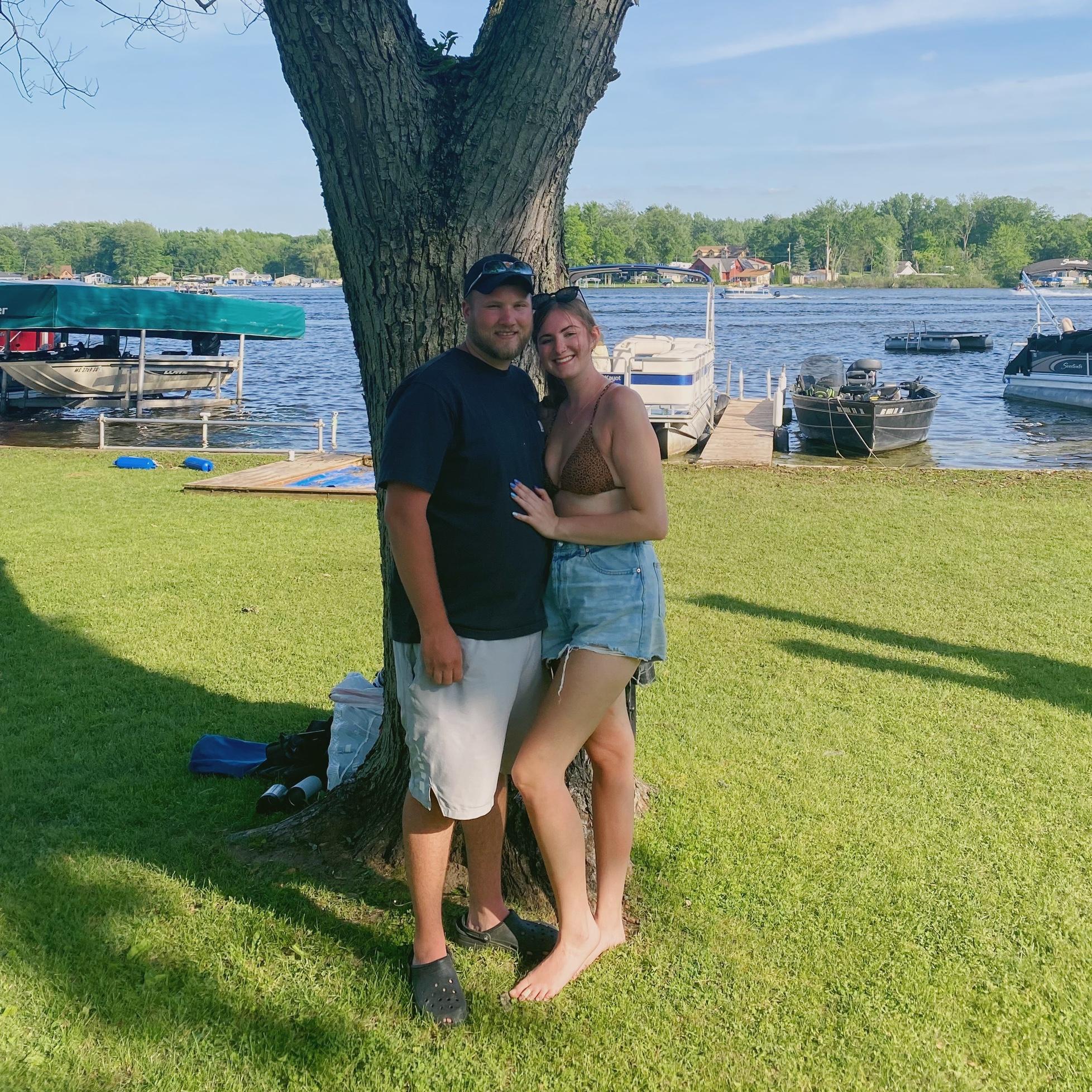 Our obligatory at the cottage pic