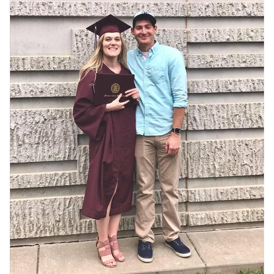 Brent was there to cheer me on at my college graduation.