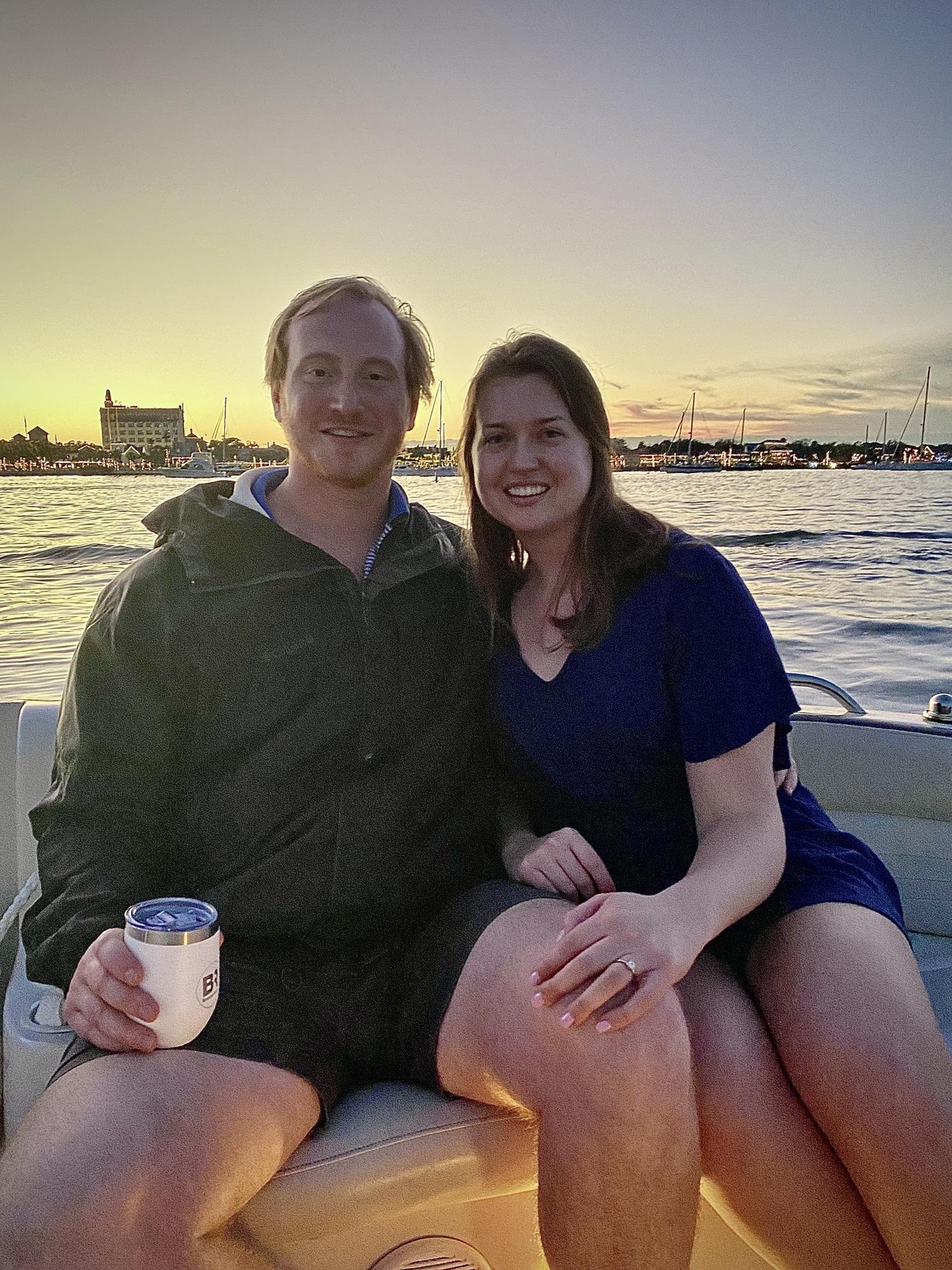 Sunset boat ride on Engagement Day❤️ December 2021