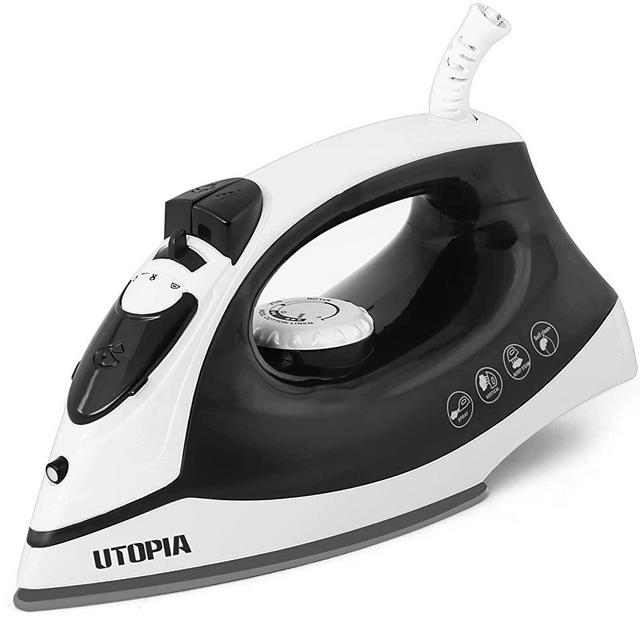 Utopia Home Steam Iron with Nonstick Soleplate - Small Size Lightweight - Best 