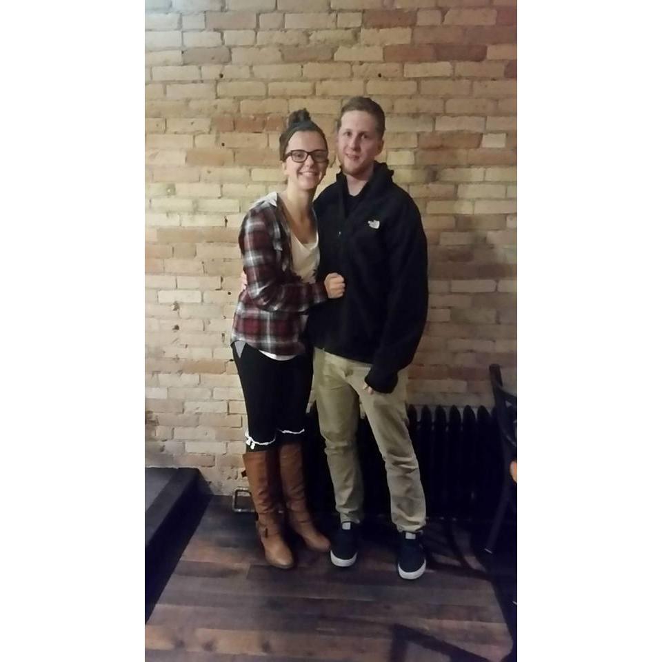Our very first picture together! This was Andrew's birthday in 2016