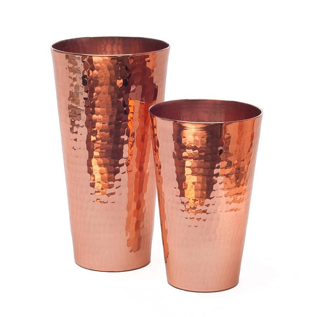 Sertodo Copper Boston Maraka Cocktail Shaker Set, Hand Hammered 100% Pure Copper, 18 oz Cup, 30 oz Cup