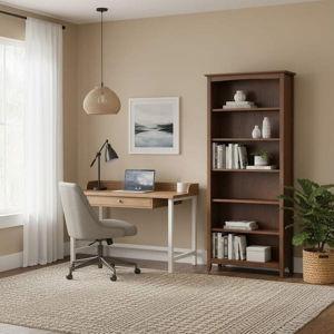 Set of 2 Wood Bookcases | 72 in | 6 Shelves | Color: Espresso