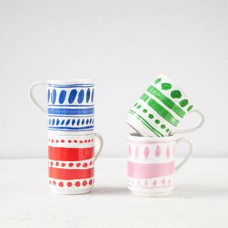 Pretty Pantry Stacking Mug, Set of 4