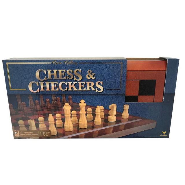Game Gallery Chess & Checkers Wood Set
