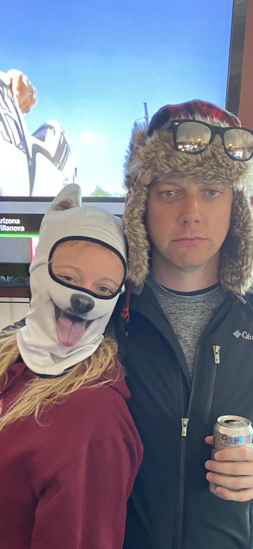 Having fun at Winter Kickball Tournament up in Mountain Wisconsin. February 2020.