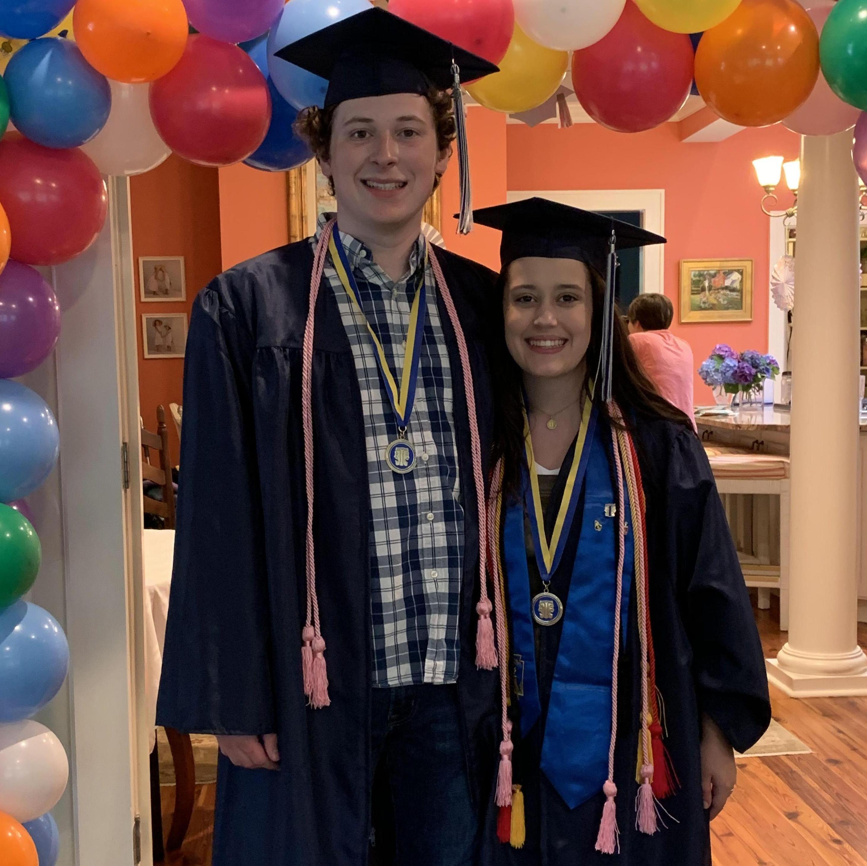 Celebrating high school graduation together