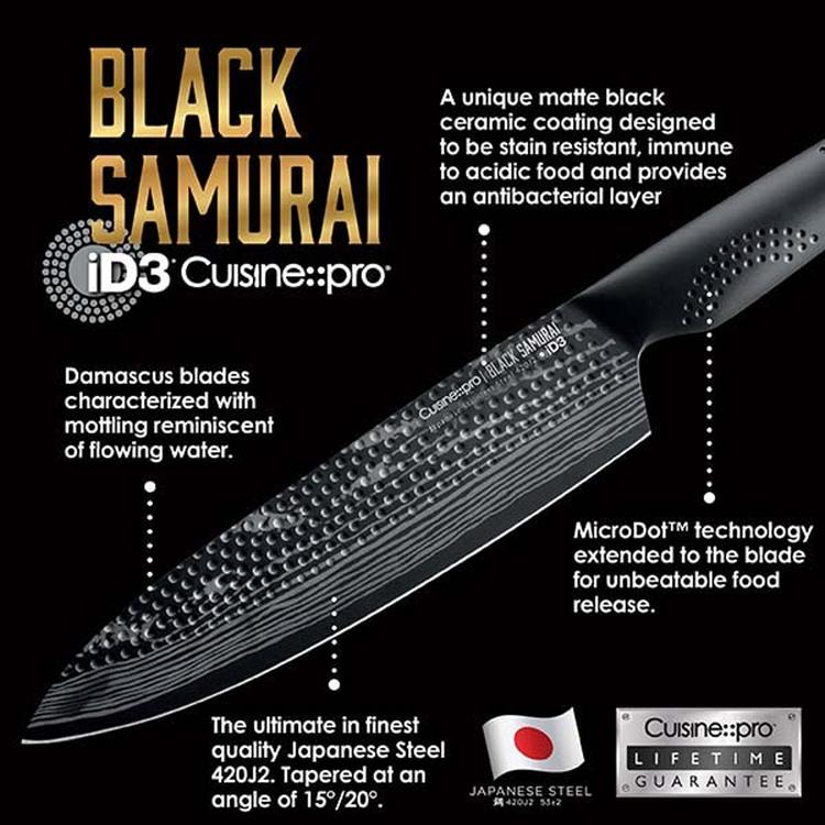 Cuisine::pro Damashiro Emperor Mokuzai 7-Piece Knife Block Set