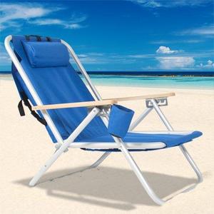 Best Choice Products Backpack Beach Chair Folding Portable Chair Blue Solid Construction Camping New