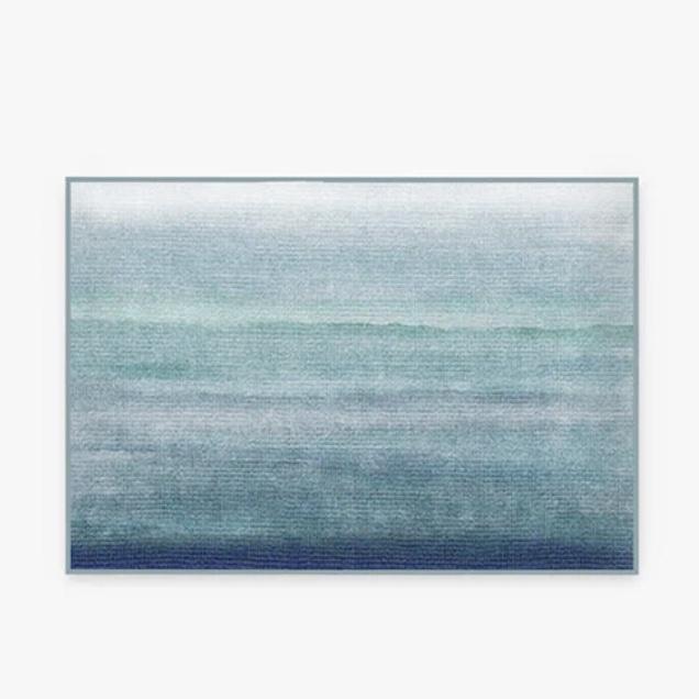 Seascape Blue Bath Mat | Ruggable