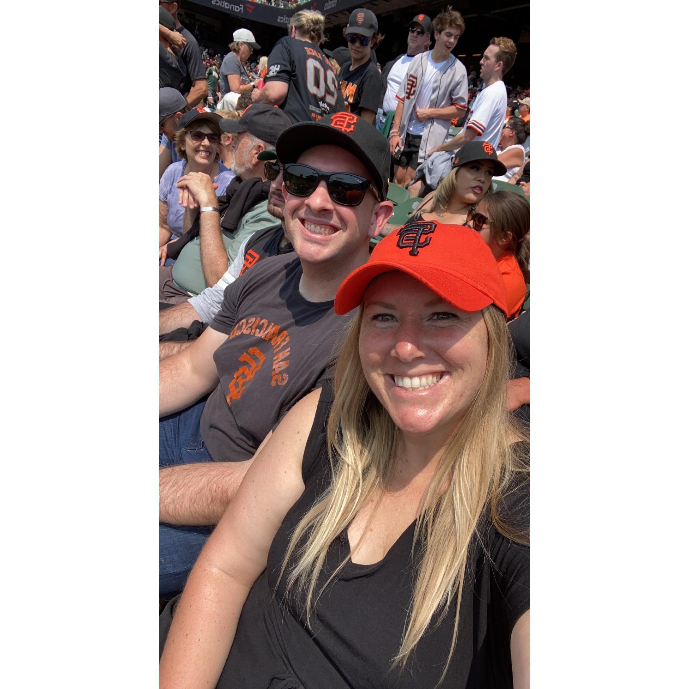Back to another Giants game for Lukas' dad's birthday!