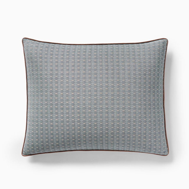 Reversible Micro Pattern Duvet, King Sham, Graphite