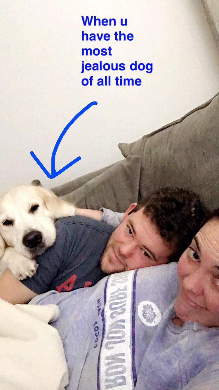 Happy family of three.