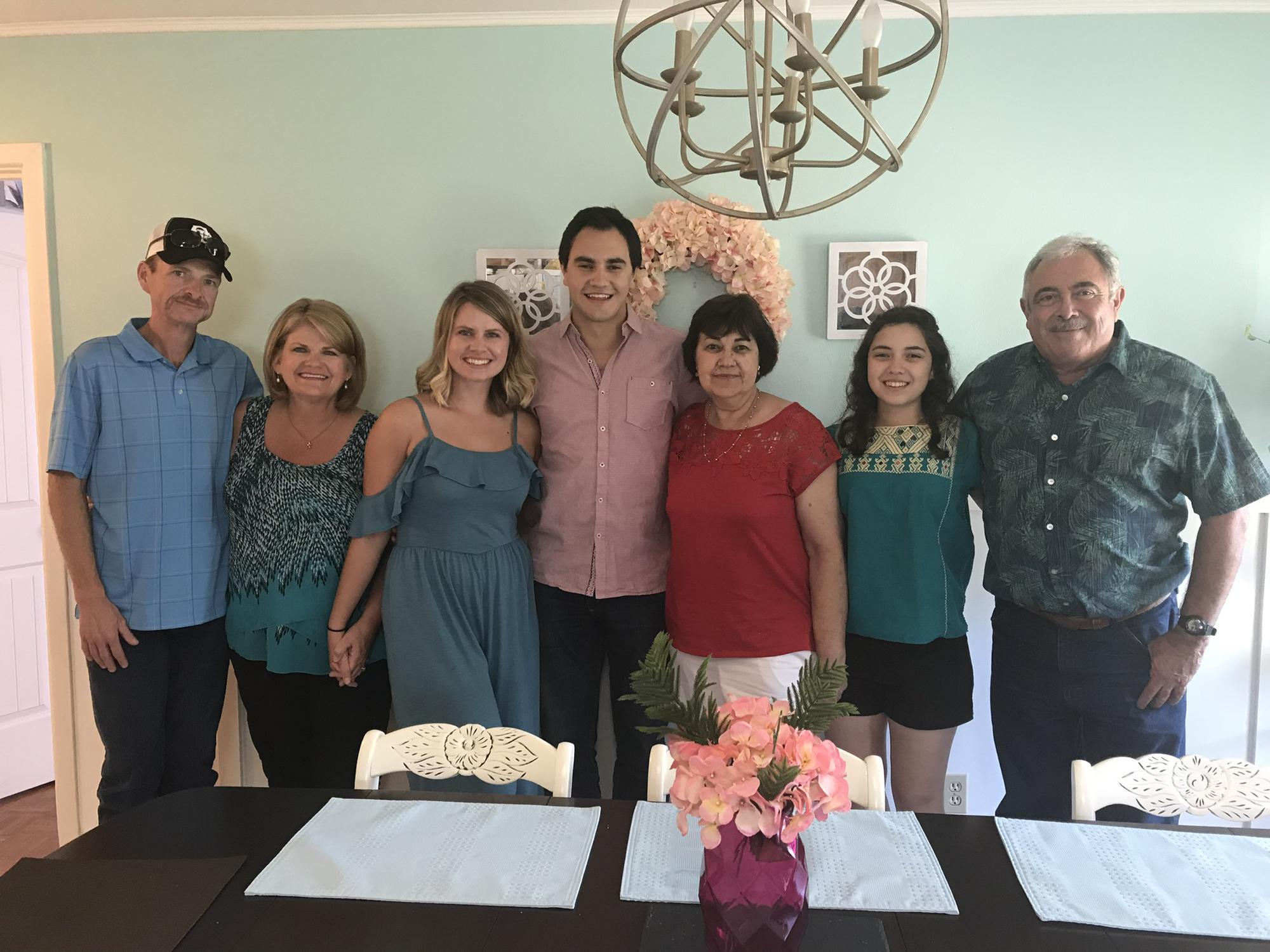 Vicente’s family and Allie’s family meeting for the first time in Abilene!