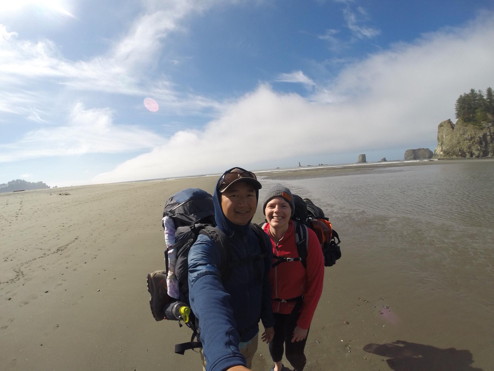 Beach camping in Washington