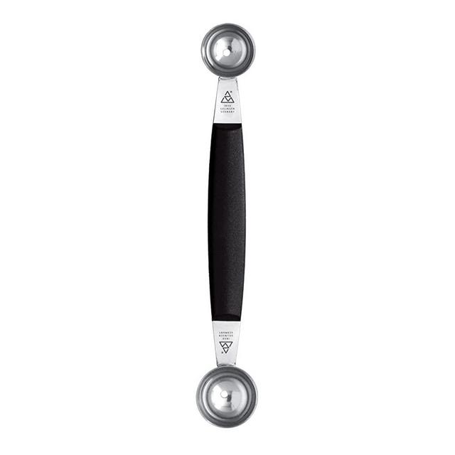 triangle Double Melon Baller - Two-Sided 22/25 mm Stainless Steel Scoops for Fruits, Vegetables, Butter & More - Comfortable Handle - Dishwasher Safe - Made in Germany