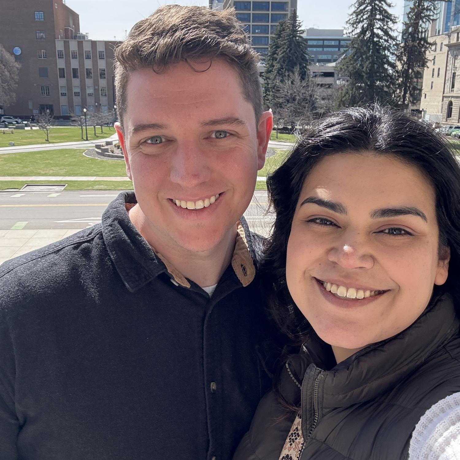 First time Andrew came to visit Lulu in Boise!