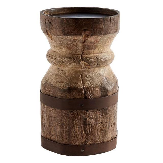 Axel Eclectic Wood Candle Holders - Large