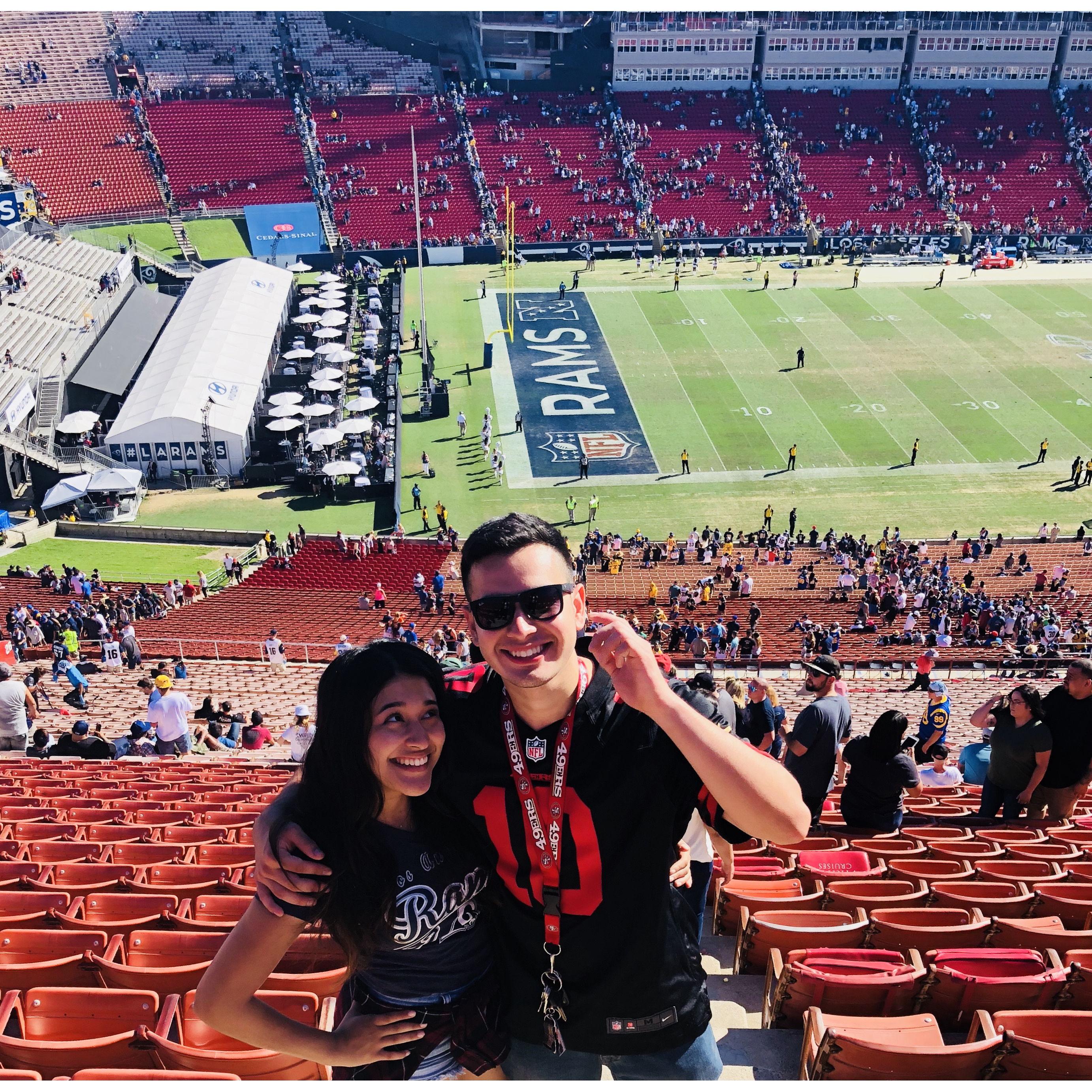 First game together at the Rams stadium