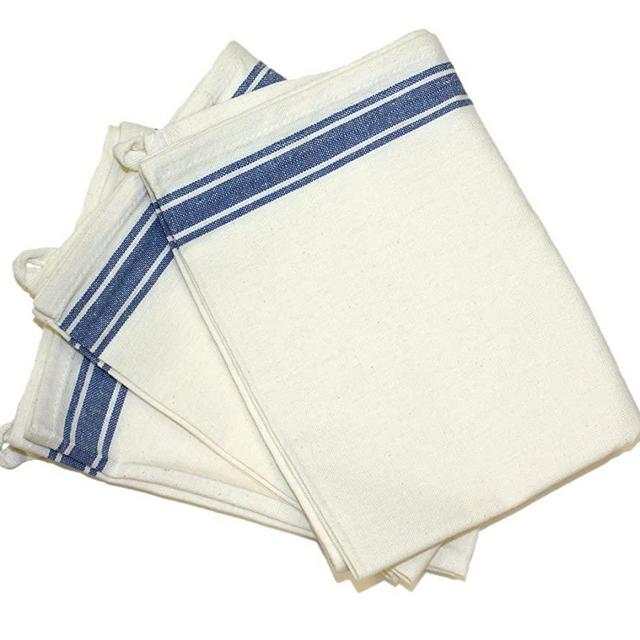Aunt Martha's 18-Inch by 28-Inch Package of 3 Vintage Dish Towels, Blue Striped (PKSTB)