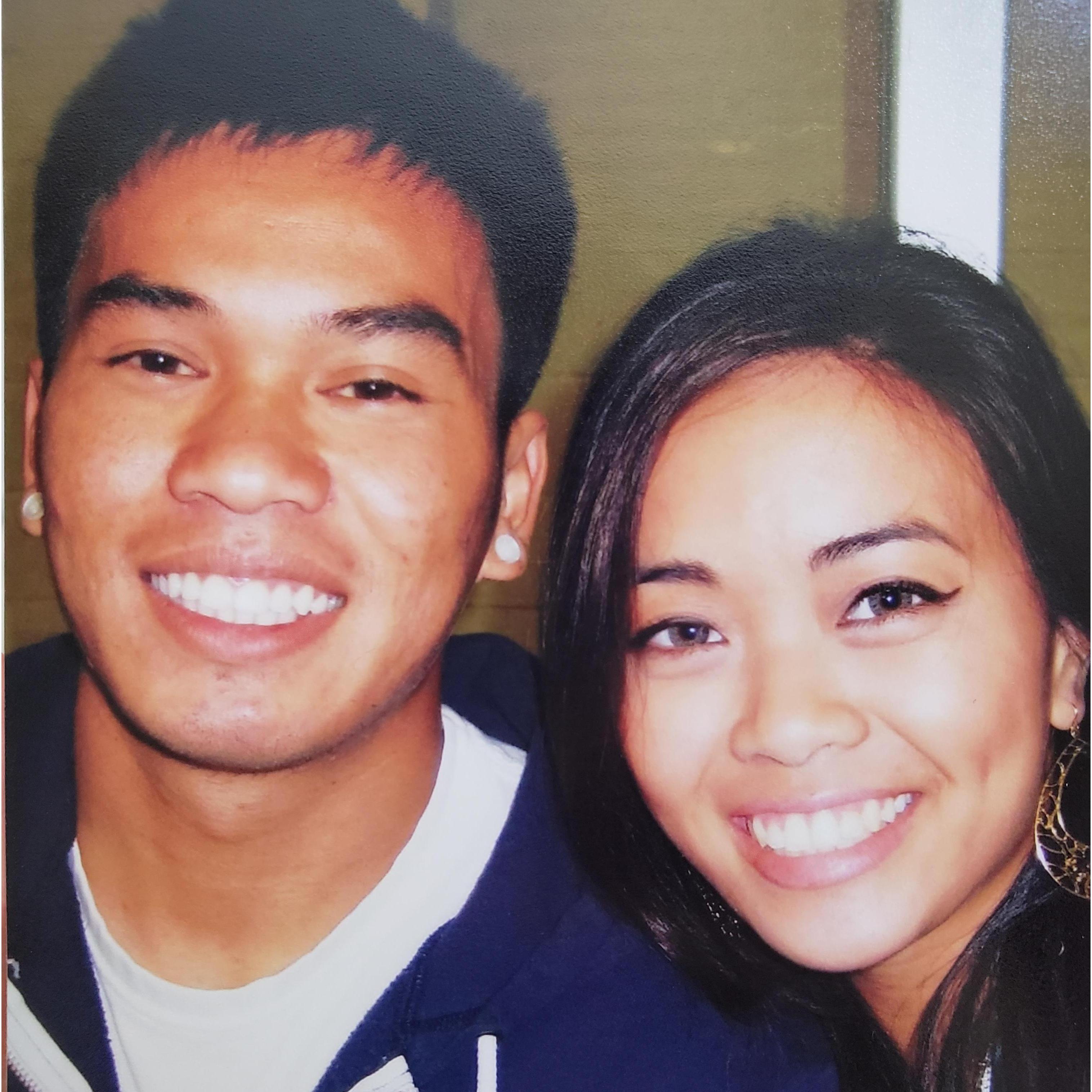 First date at the ice skating rink.