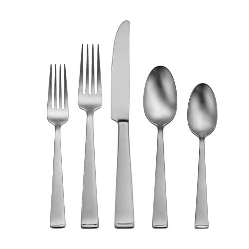 Oneida Satin Lewin 65-Piece Flatware Set, Service for 12 Silver