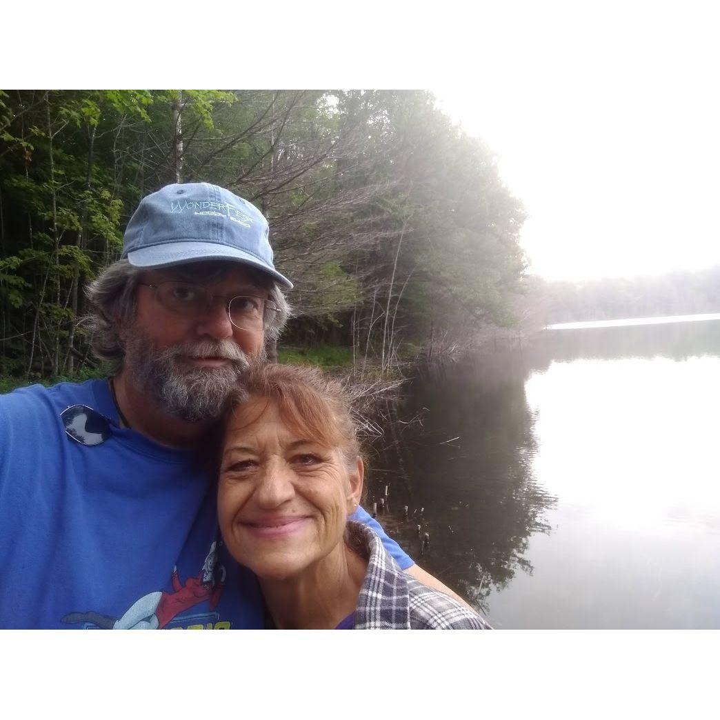 ON our visit to the Upper Peninsula of Michigan. Misty morning by the lake near the mansion of a cabin we stayed in