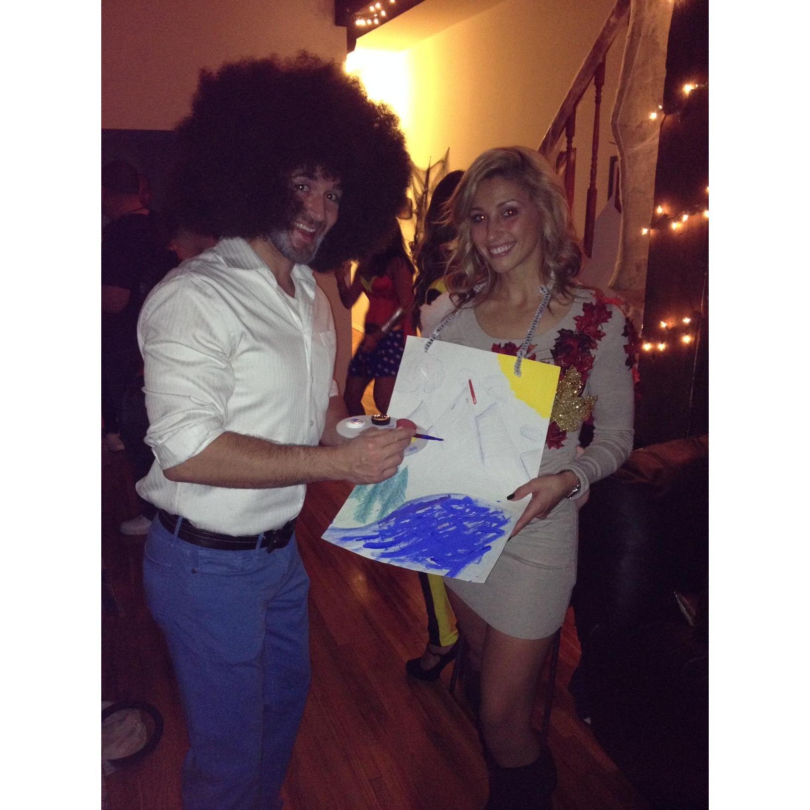 The Halloween we were Bob Ross and his painting