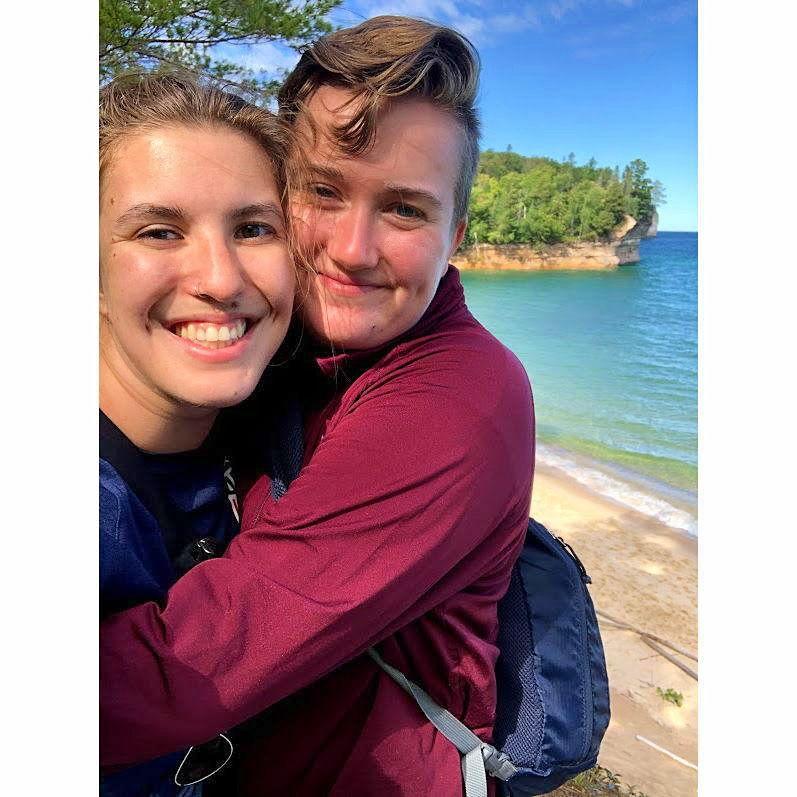 Hiking at Pictured Rocks for Al's 26th birthday in 2020